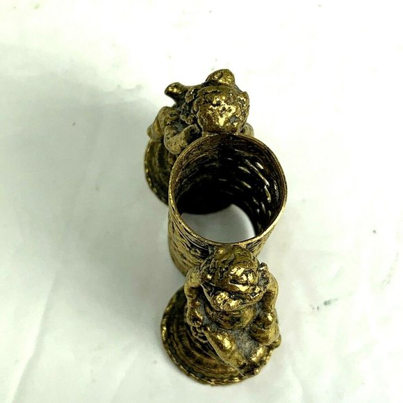 Vintage Stylebuilt Vanity Cherub Angel Perfume Lipstick Brush Holder Accessory - Picture 6 of 9